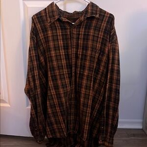 Plaid Button-Up Shirt